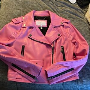 BCBGeneration Pink Leather Jacket